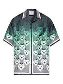 Camisa de seda degradê monogramada - CASA BLC