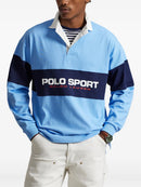 Suéter Polo de rugby color block