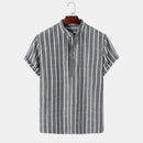 Camisa listrada mandarim